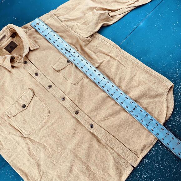 VTG St Johns Bay Shirt Mens XL Yellow Chamois Heavy Winter Flannel Utility EUC - Picture 5 of 7
